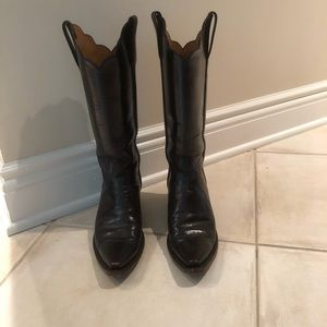 Lucchese Burgundy Cowboy Boots